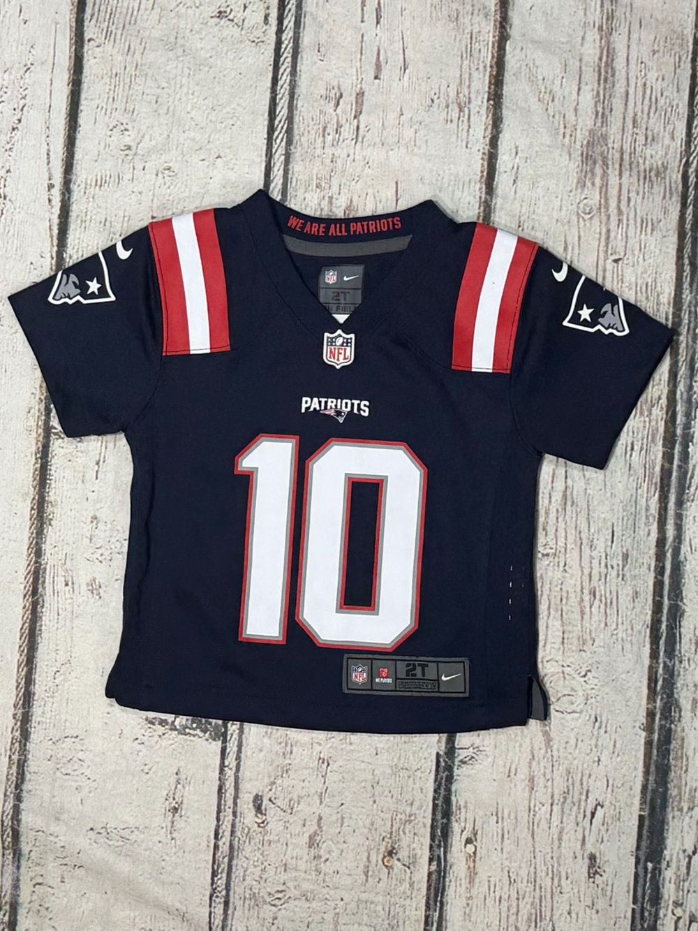 Mac Jones New England Patriots NFL Football Nike Toddler Sports Jersey